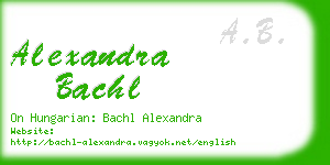 alexandra bachl business card